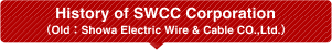 History of SWCC Corporation(Old:Showa Electric Wire & Cable CO.,Ltd.)